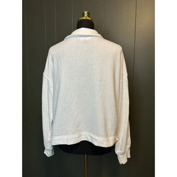 Colsie Cozy Colorful Speckled Lightweight Cropped Pullover Sweater White L Large - Picture 5 of 9